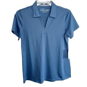 New! Haus of Grey Blue Golf Polo 2 Button Becca Olympic Medium